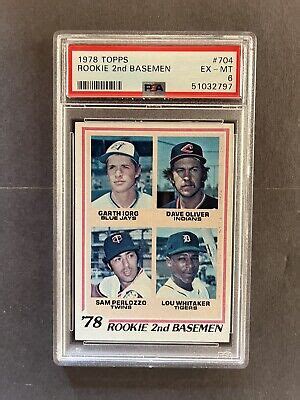 Topps Lou Whitaker Rookie Rc Psa Ex Mt Hof Ebay