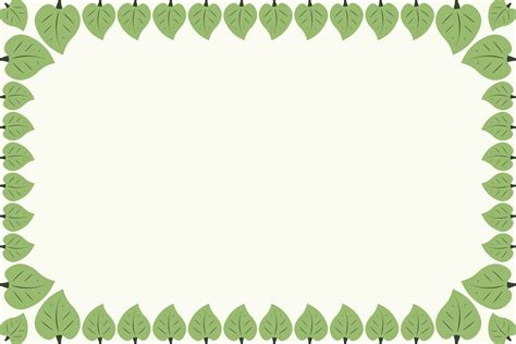 Floral frame template. Green leaves border. Leaf frame 38498061 Vector ...