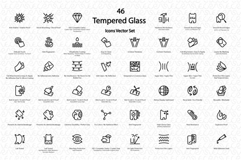 Mobile Tempered Glass Vector Iconset ~ Icons ~ Creative Market