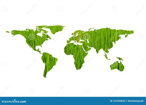 Ecology Concept Eco World Map Made Of Green Leaves Stock Image Image