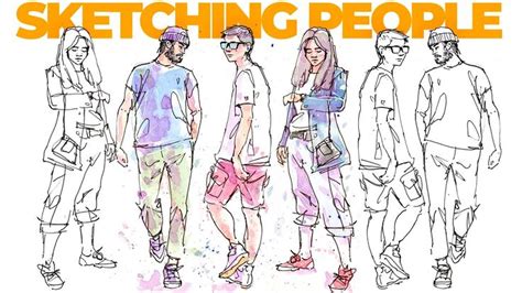 How to SKETCH PEOPLE step by step! 🏼 | Sketches of people, Urban ...