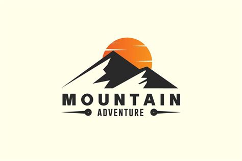 Mountain Adventure Logo Design Vector Vector Art At Vecteezy