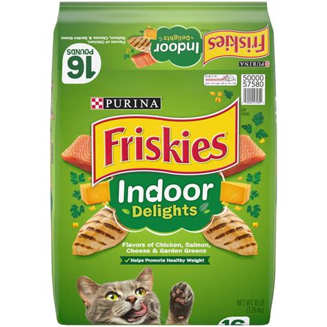 Friskies Indoor Delights Chicken And Salmon Dry Cat Food 16 Lb Bag