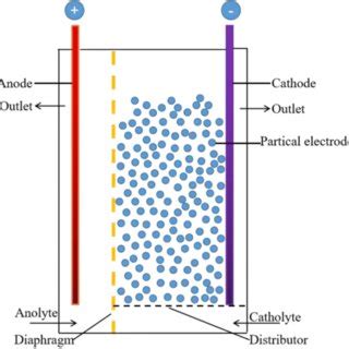 Schematic Diagram Of A Cylindrical Fluidized Bed Electrodes A Front