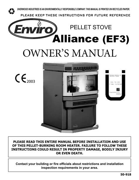 Pdf Pellet Stove Alliance Ef3 Enviro Home Instructio · When