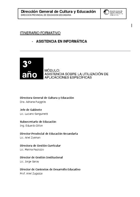 Direccion General De Cultura Y Educacion 1