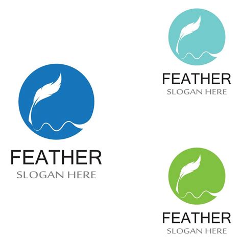 Feather pen Logo template 9964391 Vector Art at Vecteezy