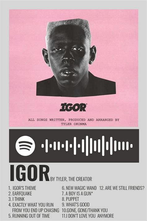 Igor By Tyler The Creator Polaroid Poster Music Poster Ideas Music