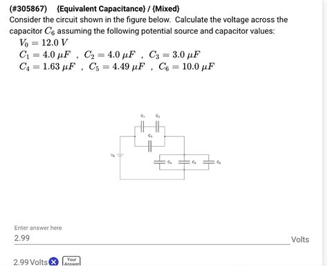 Solved Equivalent Capacitance Mixed Consider The Circuit