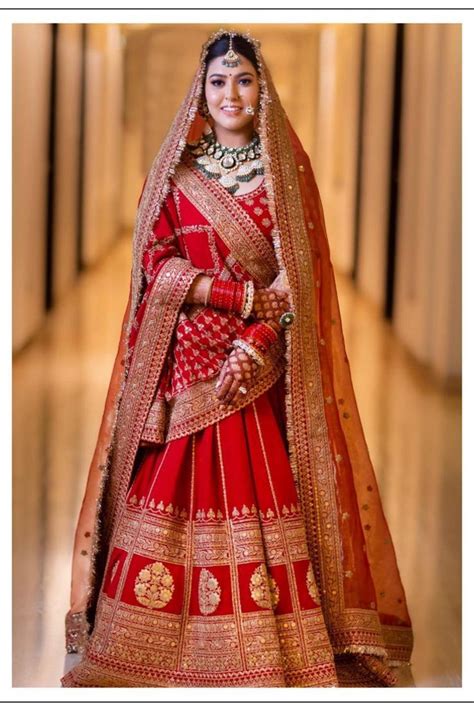 Classic Red Sabyasachi Lehenga For Brides To Be Latest Bridal