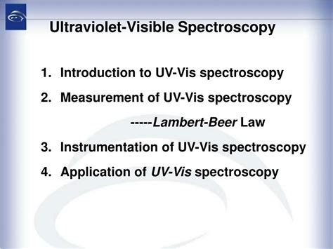 Ppt Ultraviolet Visible Spectroscopy Powerpoint Presentation Free