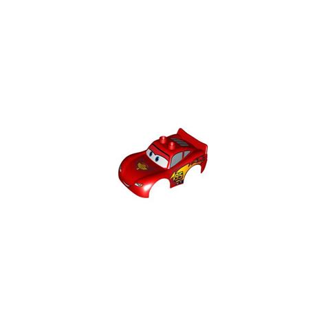 Duplo Car Body With Mcqueen Flame And Wings On Bonnet 12139 19205