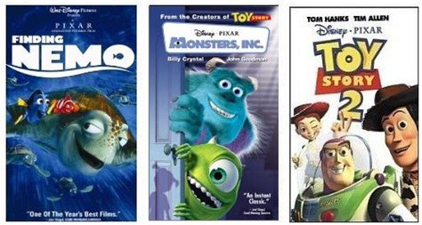 Toy Story 2 Monsters Inc Finding Nemo