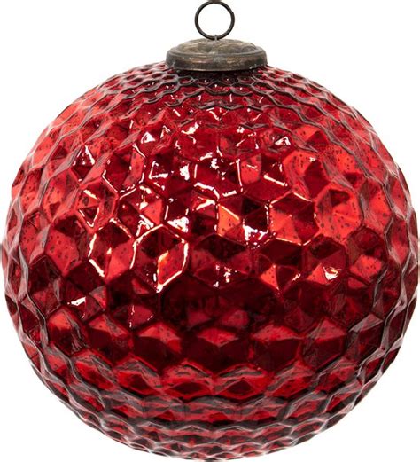 Haes Deco Kerstbal Groot Xl Formaat X Cm Kleur Rood