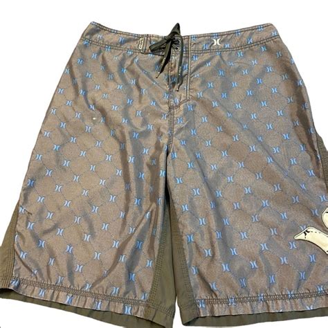 Hurley Mens size 34 Hurley Board Shorts in Gray and Blue Swim | Grailed