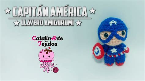 Capitán América llavero amigurumi CatalinArte Tejidos YouTube