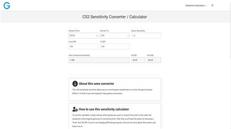 Cs Go To Cs Sens Converter How To Convert Sensitivity Settings