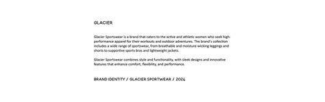 Glacier Sportwear Brand Identity Behance