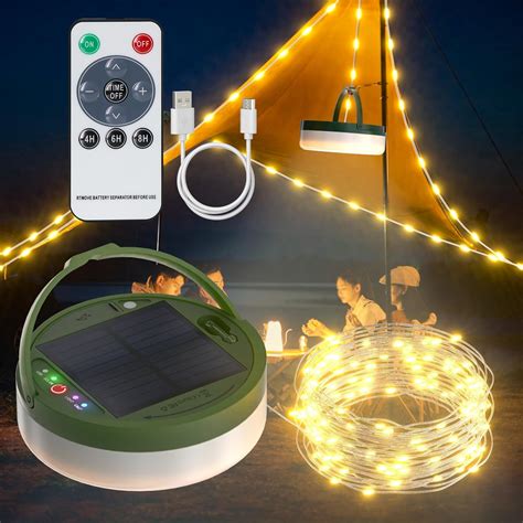 SoulBay Solar String Lights For Outside Camping Outdoor Waterproof