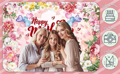 Amazon Happy Mother S Day Backdrop Banner Mothers Day Decorations