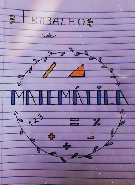 Capas De Trabalho De Matematica