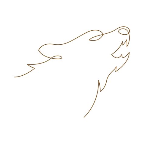 Premium Vector Wolf Line Art Logo Design