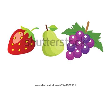 Cartoon Fruits Vector Clipart Collection Fruit Stock Vector (Royalty Free) 2241362111 | Shutterstock