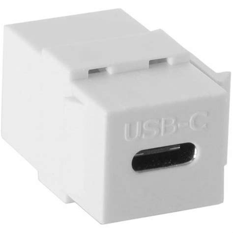 Usb C Coupler Snap In Pass Through Keystone Jack White Kitchen Power Pop Ups