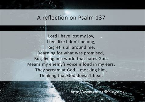 A reflection on Psalm 137