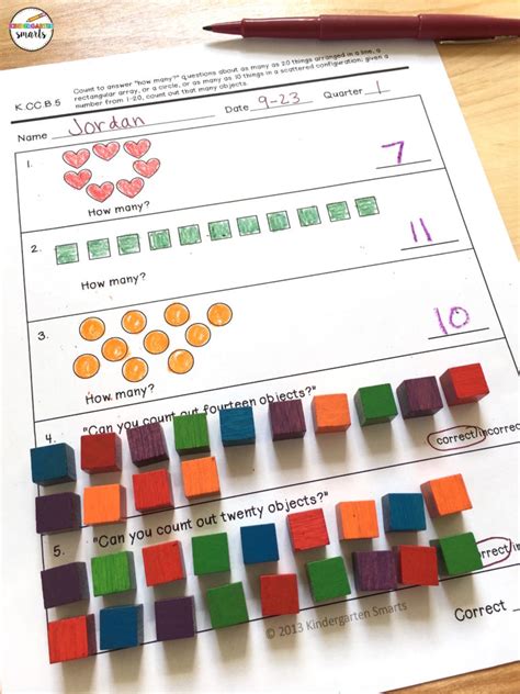 Kindergarten Math Assessments Kindergarten Smarts