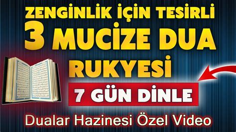 ZENGİNLİK İÇİN 3 DUA RUKYESİ DİNLE Dualar Hazinesi YouTube