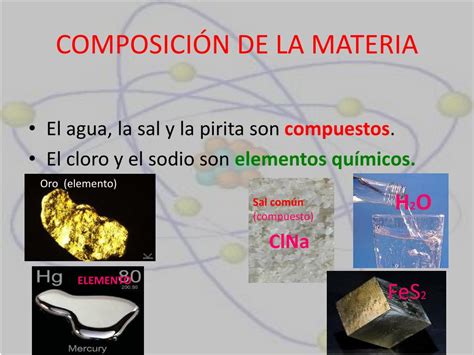 Elementos Y Compuestos Quimicos De La Materia Compartir Materiales