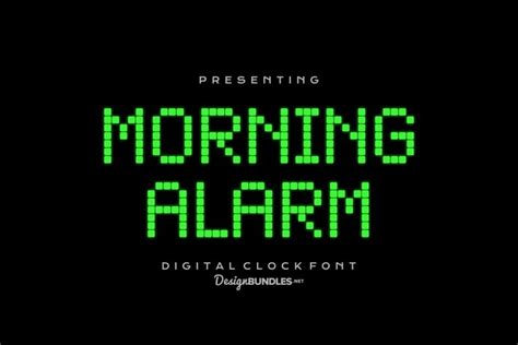 Morning Alarm - Digital Clock Font