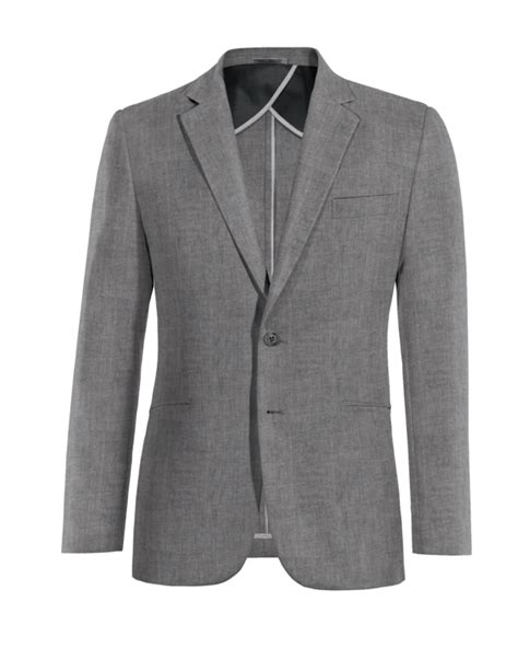 Blazer Sin Forro Gris De Lino Ligera