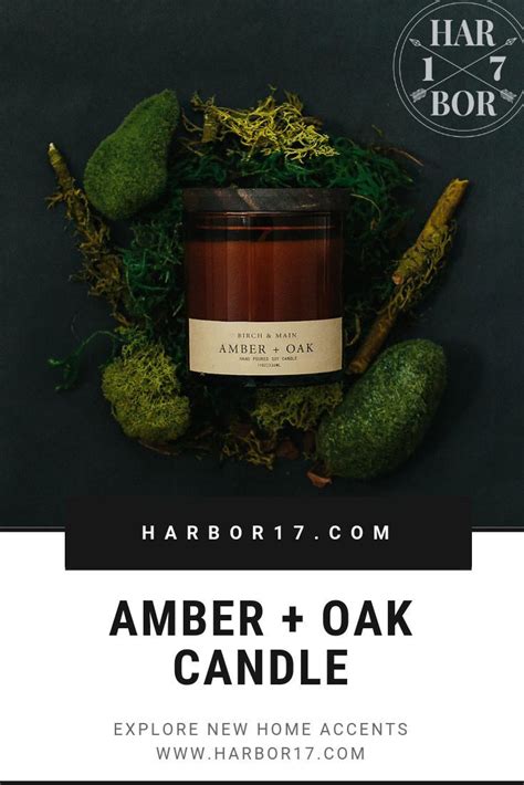 Amber Oak Soy Apothecary Candle Harbor 17 Apothecary Candles Natural Candles Orange