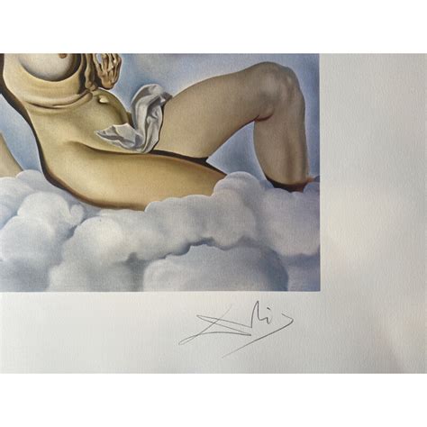 Vintage Lithograph Naked Woman By Salvador Dali