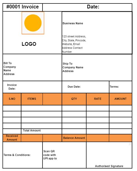 Bill Format In Word Format Image To U