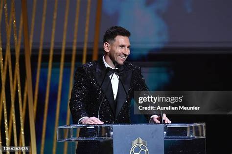 Lionel Messi is awarded with his seventh Ballon D'Or award during the ...