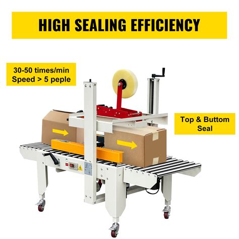 VEVOR Case Sealer 180W Box Sealing Machine, Automatic Box Sealer ...