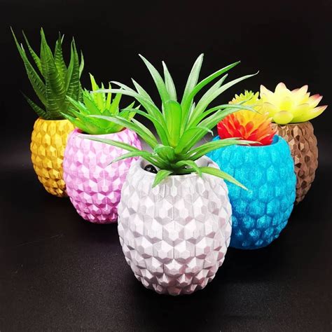 Large Pineapple Planter With Drain Plate Small Air Planter Etsy