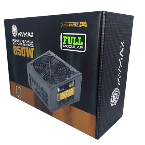 Fonte ATX Gamer 850W 80 Plus Bronze Modular PFC Ativo Bivolt MPSU