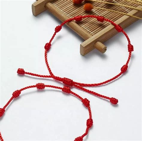 7 Knots Red Protection Bracelet Red String Bracelet Etsy