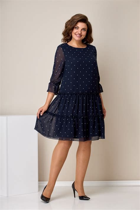 Платье 2328 темно-синий горох Moda-Versal купить в интернет магазине ...