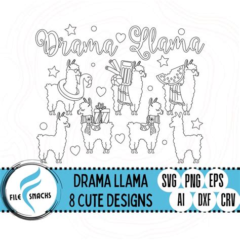 Drama Llama Svg Summer Llama Svg Files Christmas Svg Laser Svg Files