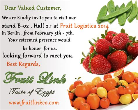 Visit Us In Fruit Logistica Exhibition Berlin Fruit Link Fresh Produce