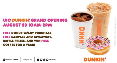 UIC Dunkin Grand Opening Dining Services University Of Illinois