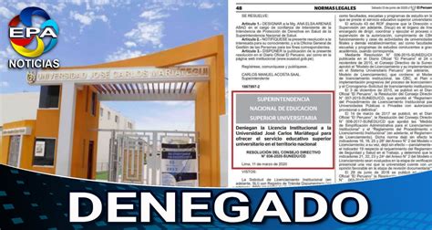 Moquegua Sunedu deniega licenciamiento a la universidad José Carlos