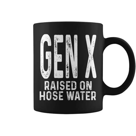 Funny Gen X Raised On Hose Water Humor Generation X Design Mens Back Print T Shirt Mazezy