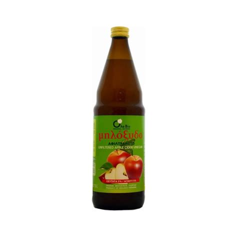 Organic Unfiltered Apple Cider Vinegar Ola Bio 750ml Mythic Flavors