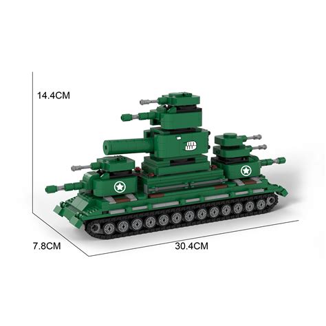 Tanio MOC kompatybilny z Lego wojskowy czołg KV 44 bitwa Landcruiser sklep